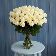 Букет 51 Белая роза Эдлесс Лав в Третьяках