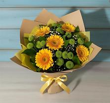 Букет цветов из:  Герберы и Хризантемы #REPLACE_PRED# Третьяках