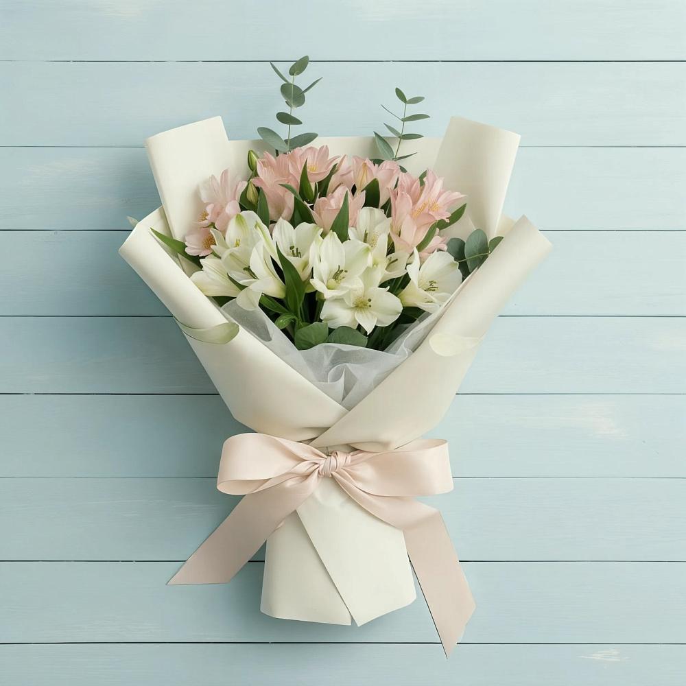 Букет цветов из: Альстромерии в Третьяках